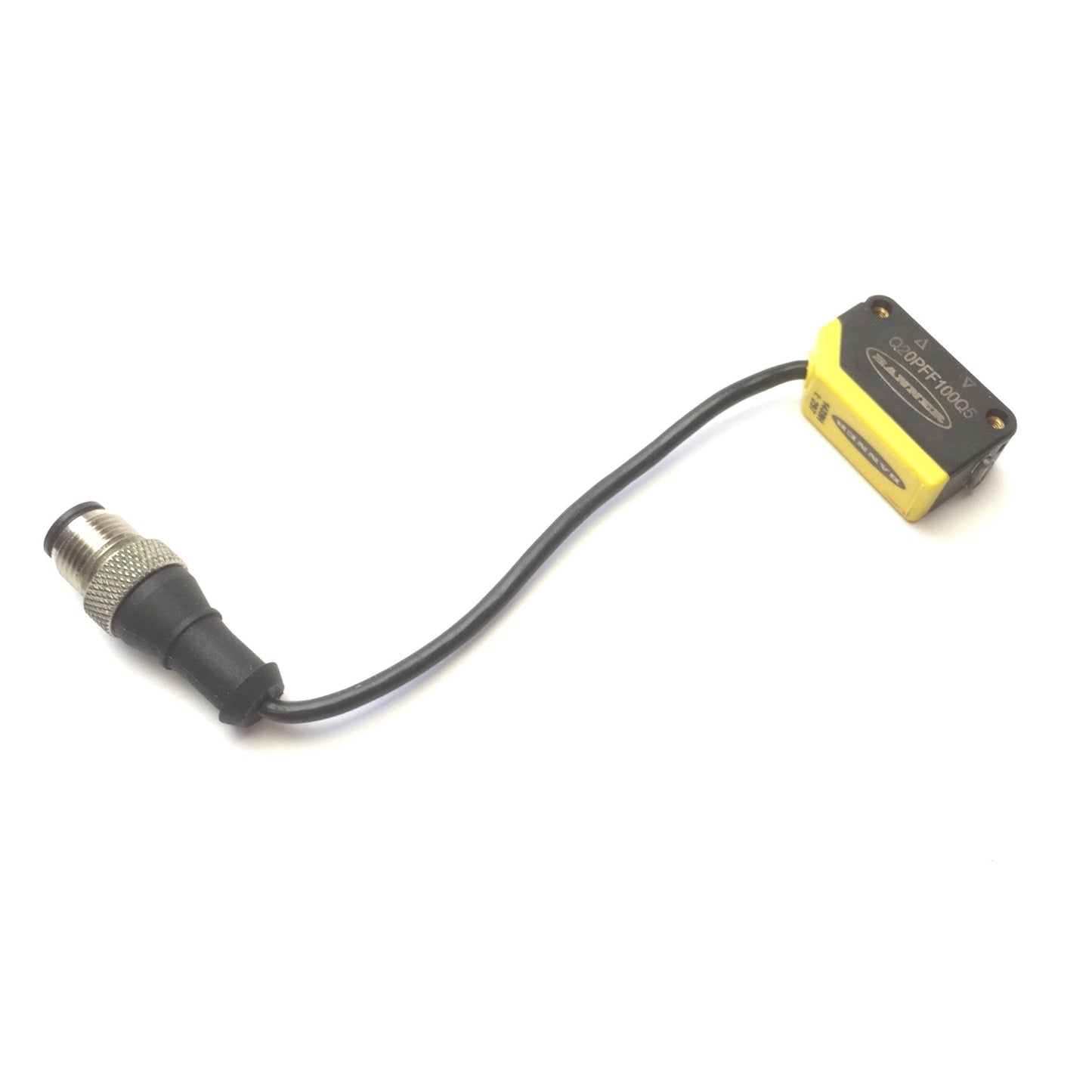 Used Banner Q20PFF100Q5 World Beam Photoelectric Sensor, 100mm, 10-30VDC PNP, 4-Pin