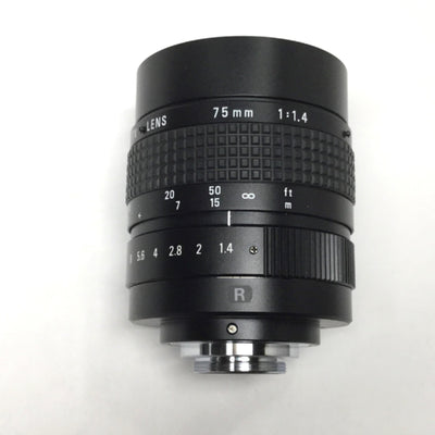 Used Pentax B7514C Machine Vision 1" Camera TV Lens 75mm Focal Length, f1.4 C-Mount
