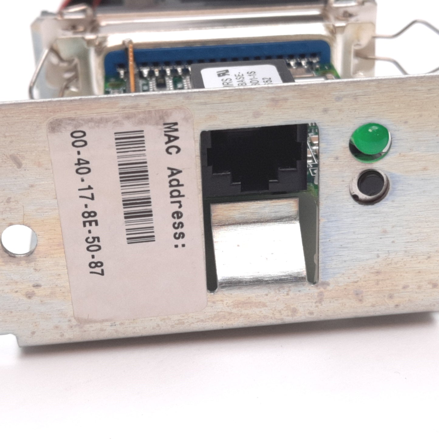 Used Intermec 110-01331-0005 Ethernet Module, From Intermec 3400E Thermal Printer