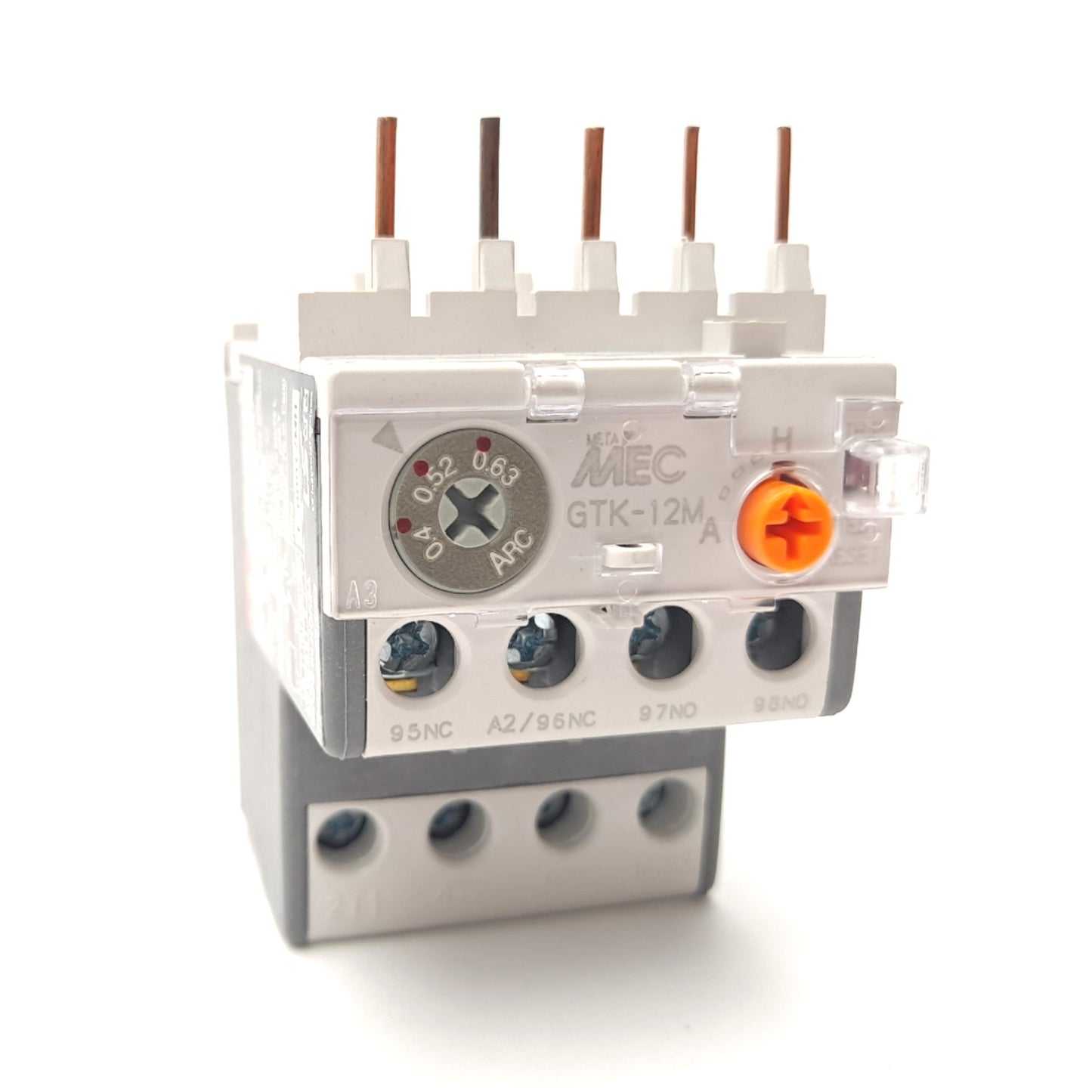 New LS GTK-12M-0.63 Mini Thermal Overload Relay 600VAC 3 Pole 1 NO 1 NC Trip Contact
