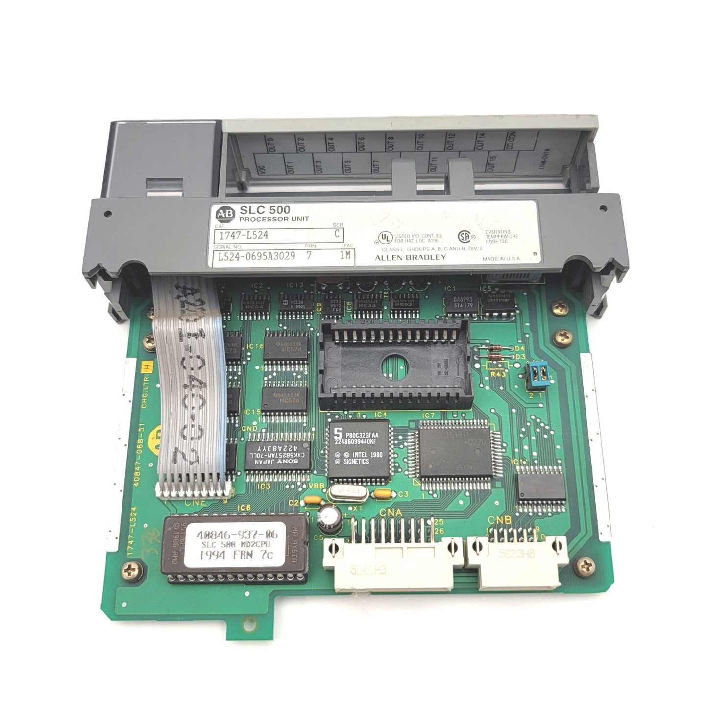 Used Allen Bradley 1747-L524 Series C FRN 7 SLC 5/02 CPU Processor Unit 4k Memory