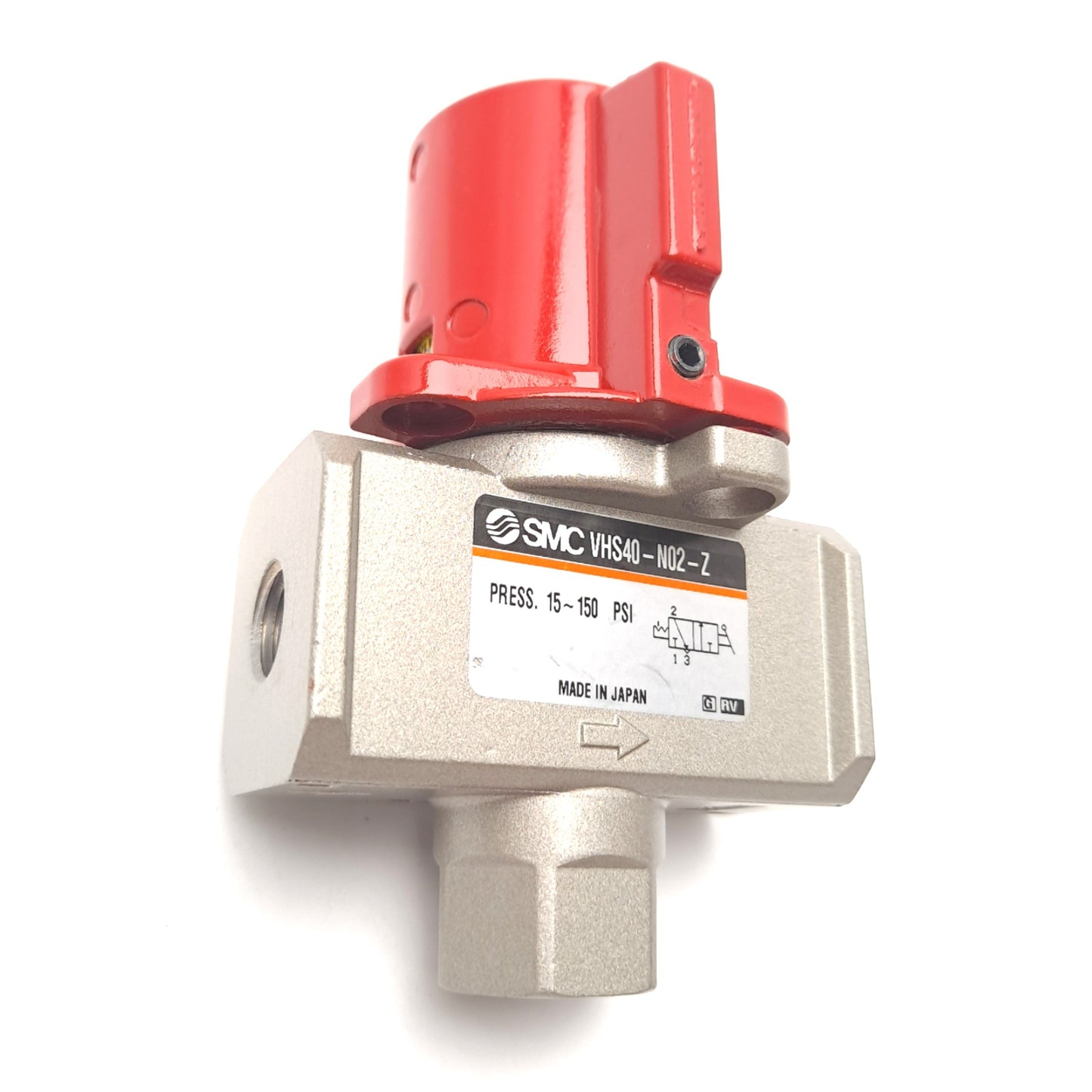 New SMC VHS40-N02-Z 3 Port Lock Out Hand Valve 15-150 PSI In/Out 1/4" Exhaust 3/8"