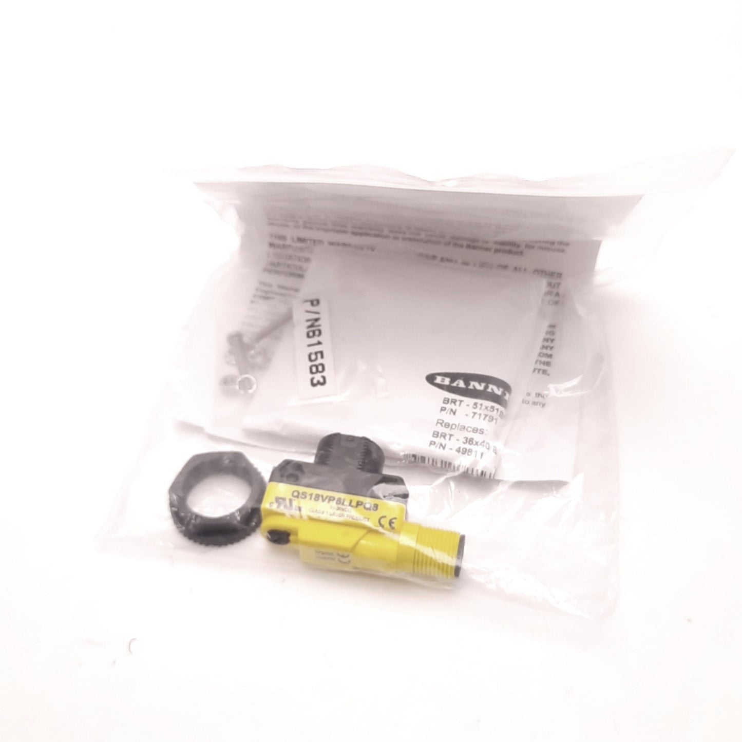 New Banner Engineering QS18VP6LLPQ8 All Purpose Photoelectric Sensor, 0.1-10m Range