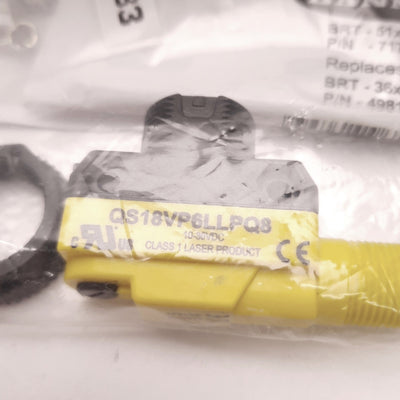 New Banner Engineering QS18VP6LLPQ8 All Purpose Photoelectric Sensor, 0.1-10m Range