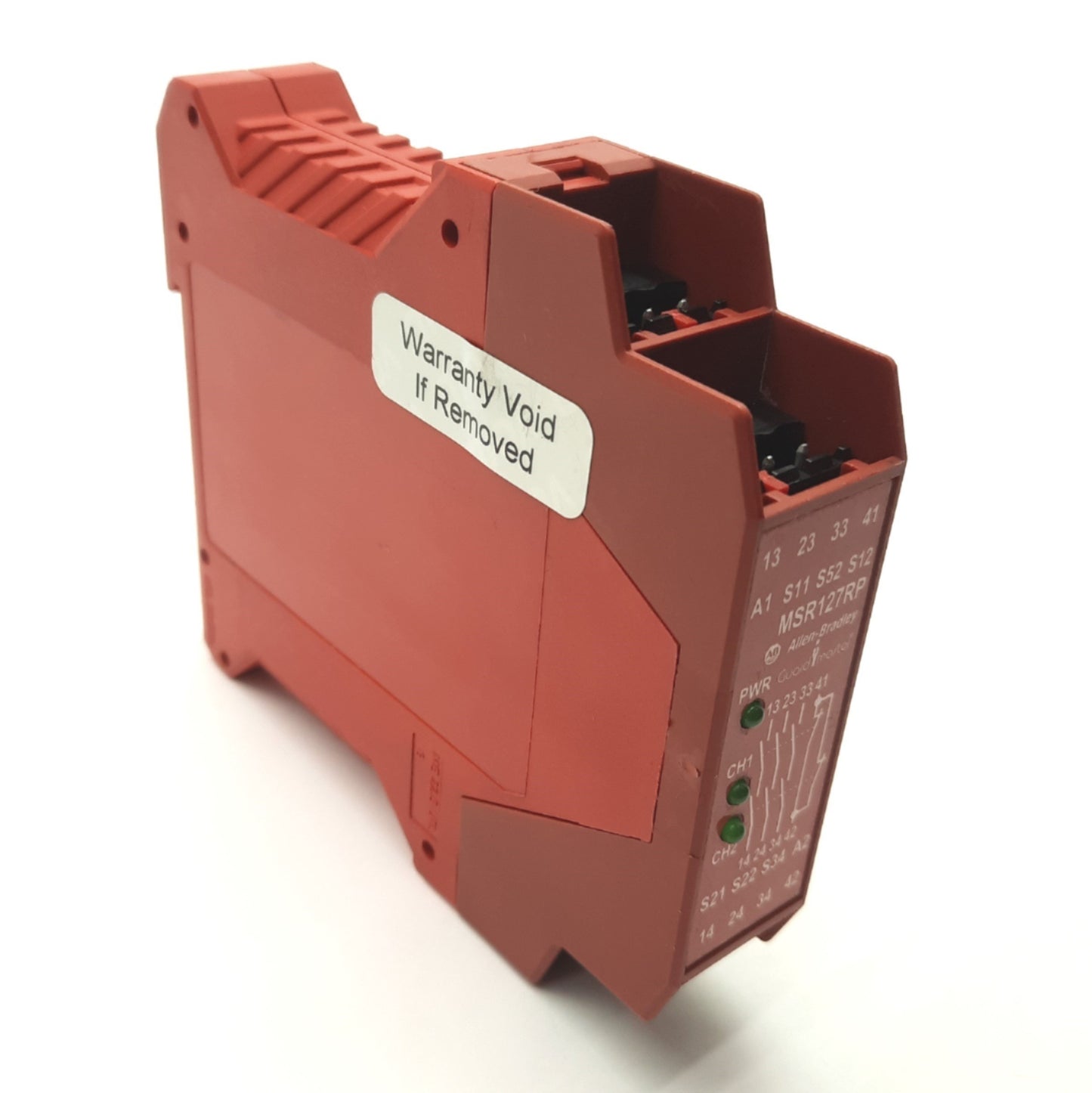Used Allen-Bradley 440R-N23135 MSR127RP Ser A Safety Relay 2x NC Input 3-Pole Aux 24V