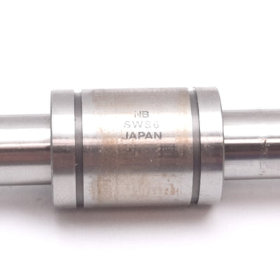 Used NB Corp SWS6 Linear Bearing on 9-5/16" Rod, Bearing: 7/8" x 5/8" OD