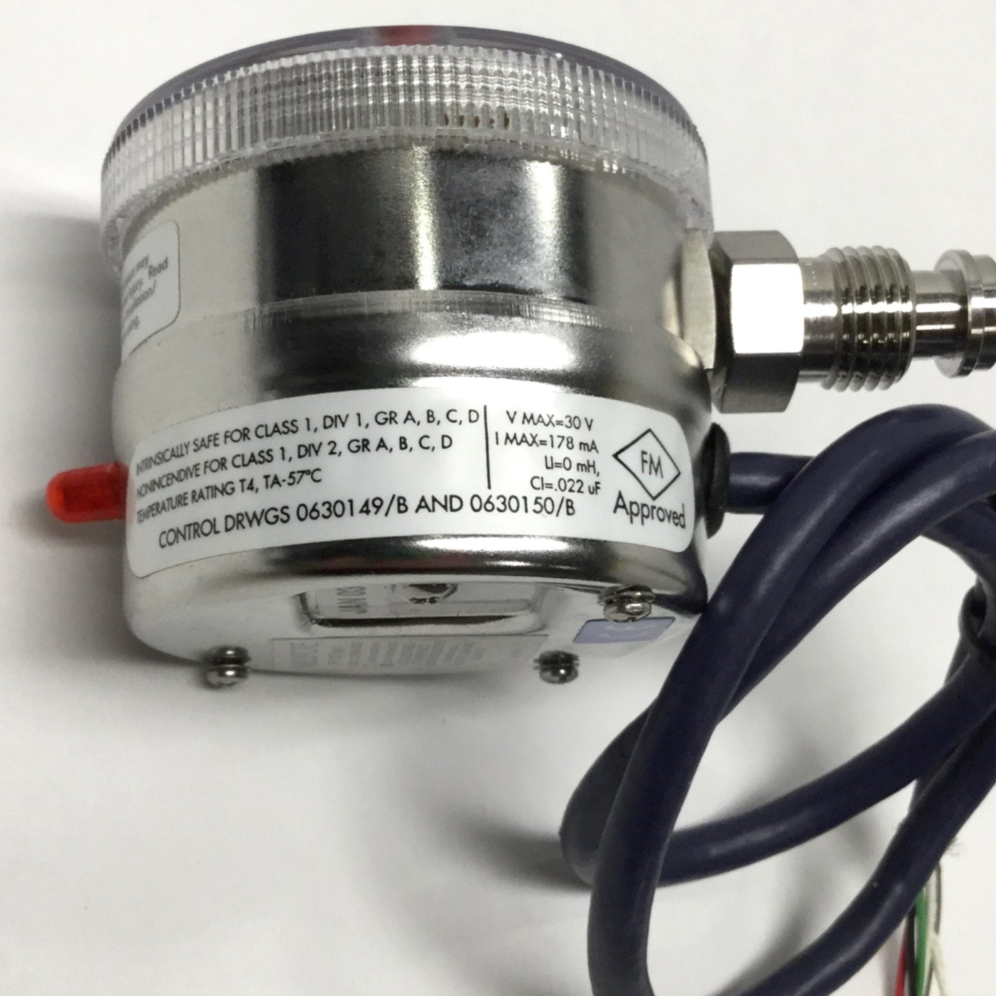 Used Millipore IPS 122 Type 1 Mykrolis Vacuum Switch 30inHg 100psi, 2" Dial, 8-30VDC