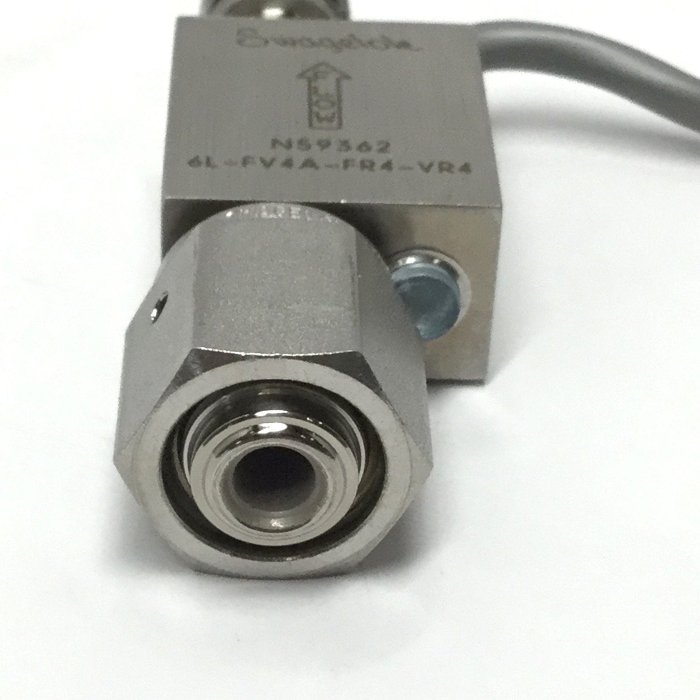 Used Swagelok 6L-FV4A-FR4-VR4 Stainless Vertical Flow Sensor SPDT, 1/4" VCR Fittings