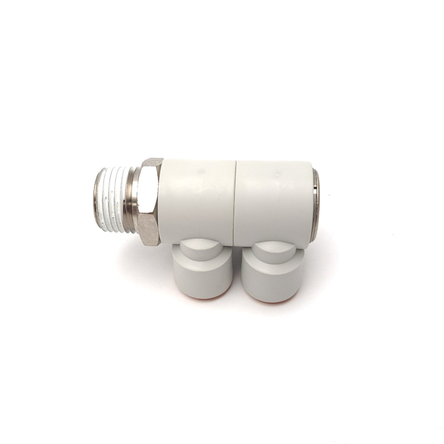 New SMC KQ2ZD13-37S Universal Double Branch Elbow Fitting 4x 1/2" Tube to 1/2"NPT