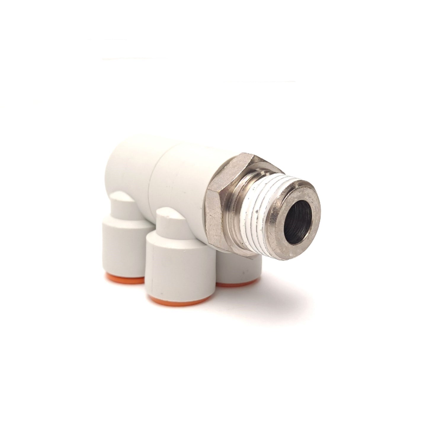 New SMC KQ2ZD13-37S Universal Double Branch Elbow Fitting 4x 1/2" Tube to 1/2"NPT
