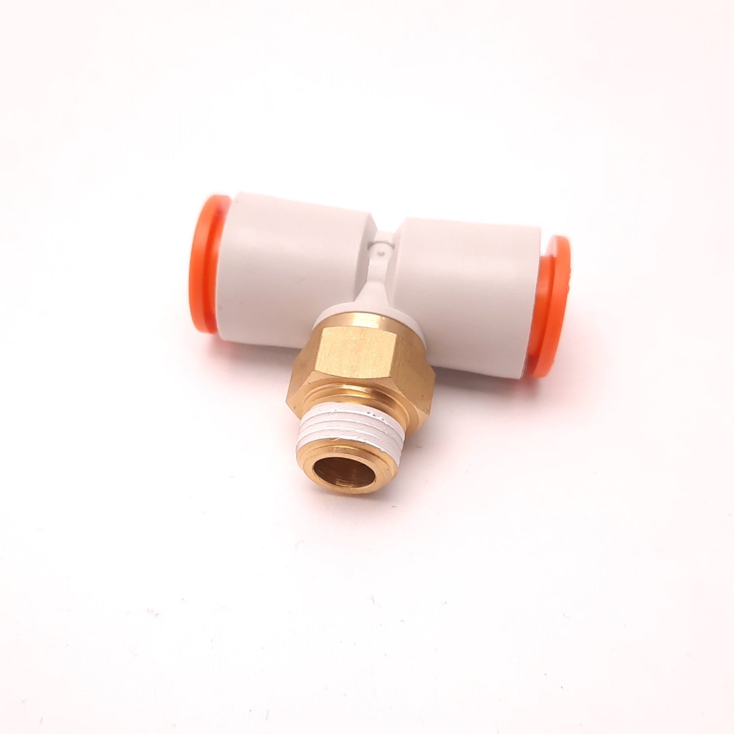 New Lot of 5 SMC KQ2T11-34AS Male Tee Branch Fitting, 1/8" NPT Port, 3/8" Tube