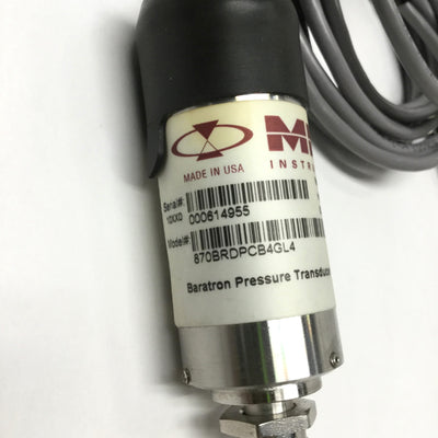 Used MKS 870BRDPCB4GL4 Mini-Baratron Pressure Transducer, 250psi, +13-36VDC, 4-20mA