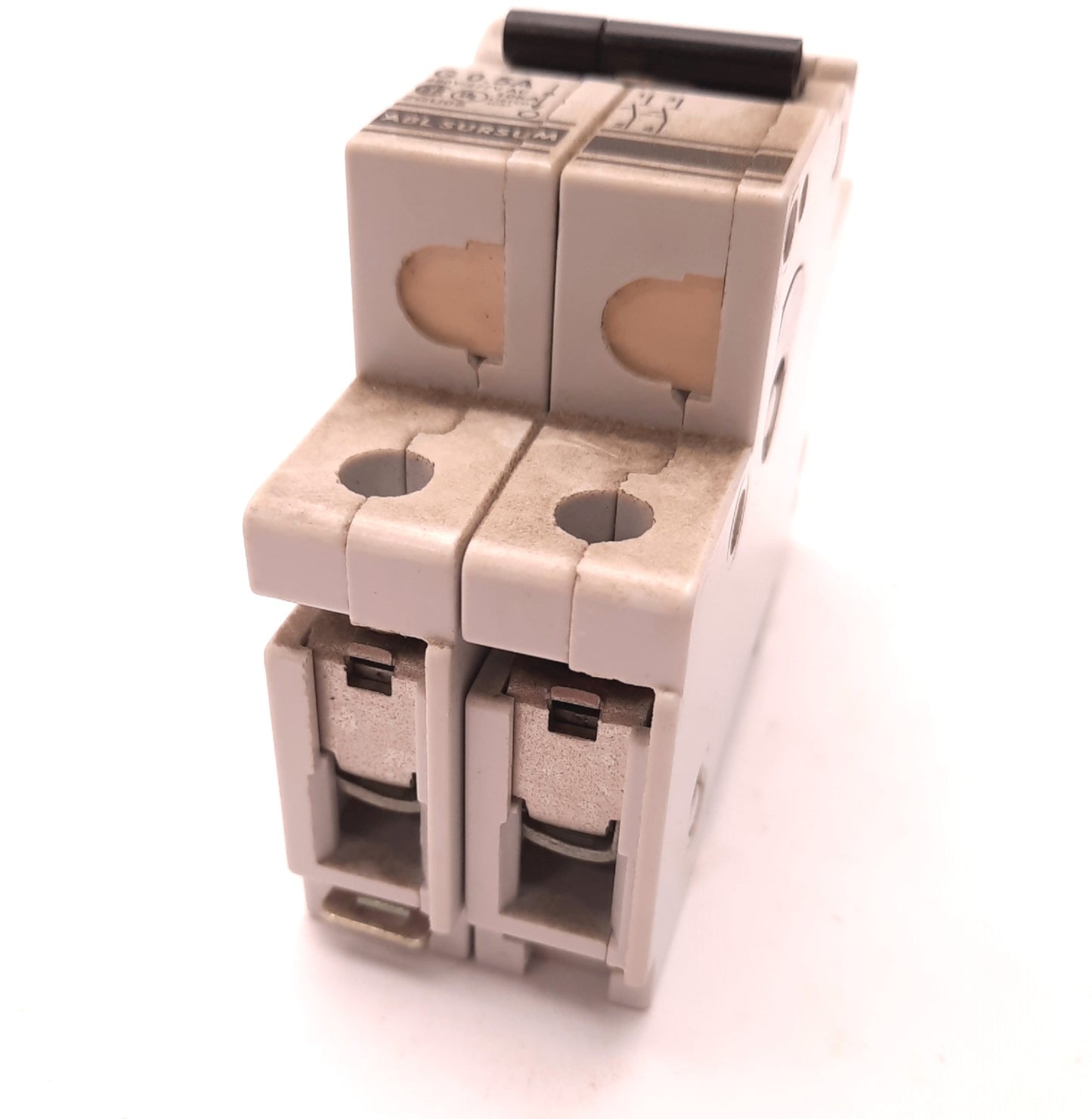 Used Altech 2GU05 Manual Motor Controller, 0.5 Amps, 277v AC, 2 Poles, Din Rail Mount
