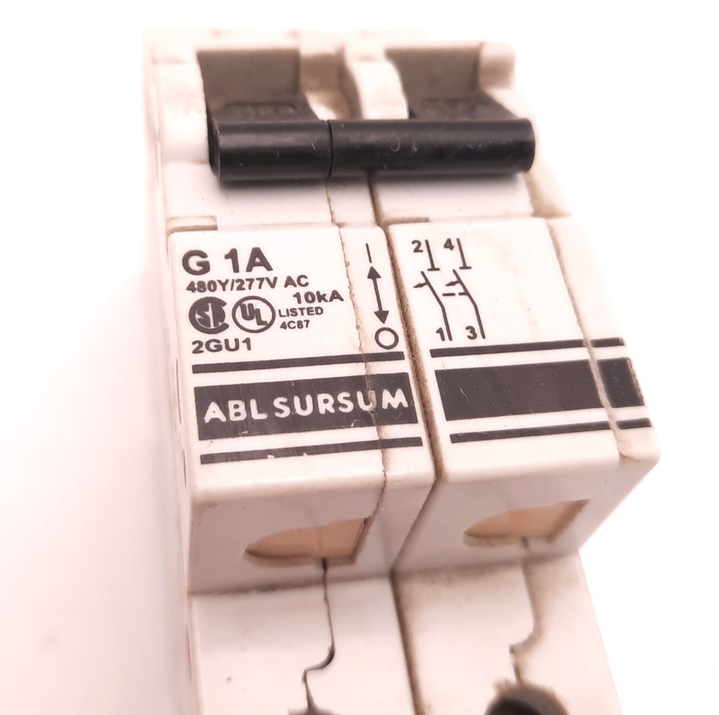 Used Altech Corp 2GU1 Manual Motor Controller, 1 Amp, 2 Pole, 480v AC/277v AC/80v DC