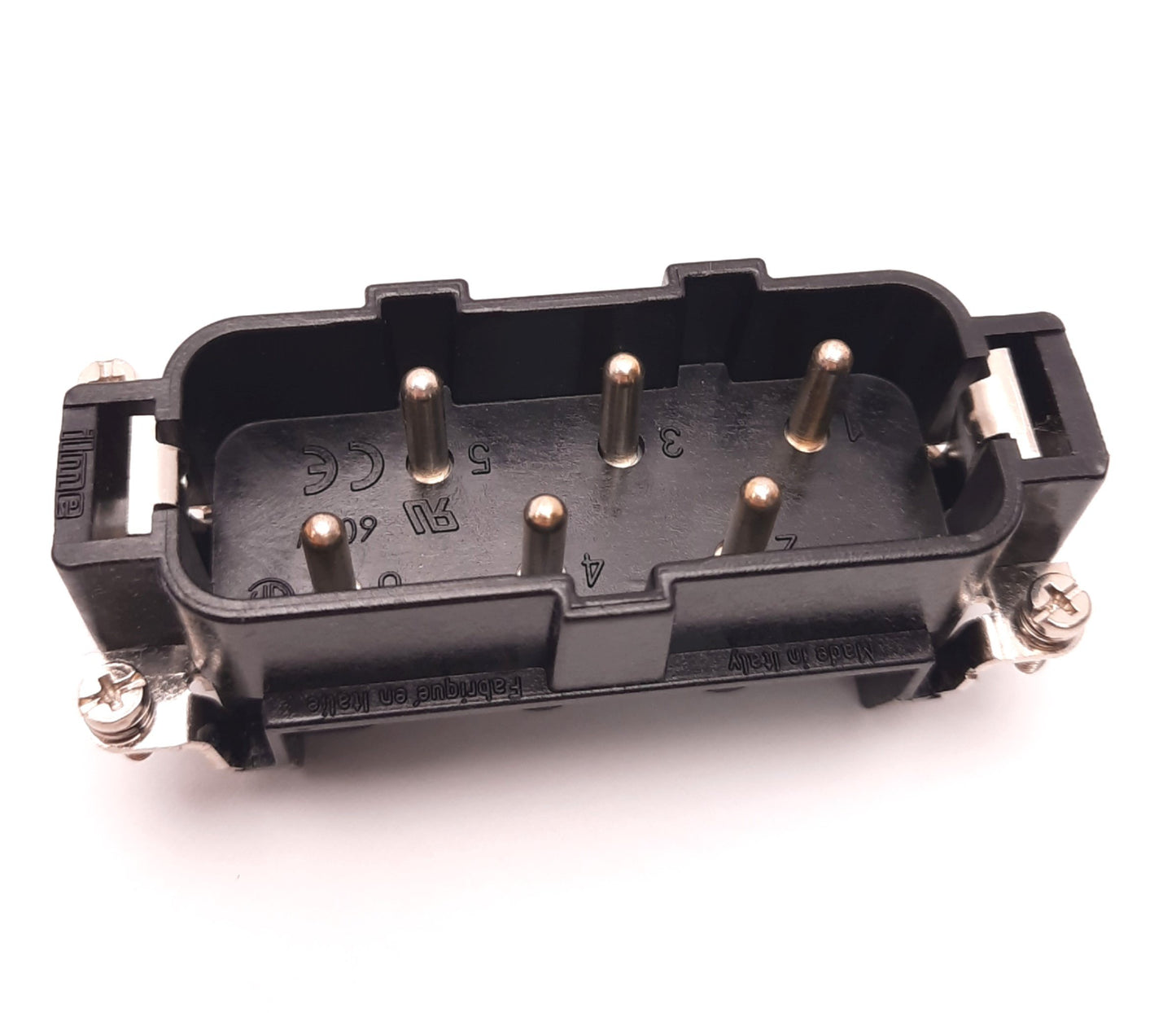 New – Open box Mencom CPM-06N Male Rectangular Insert, Size 77.27, 6 Pin, 35 Amp, 600V