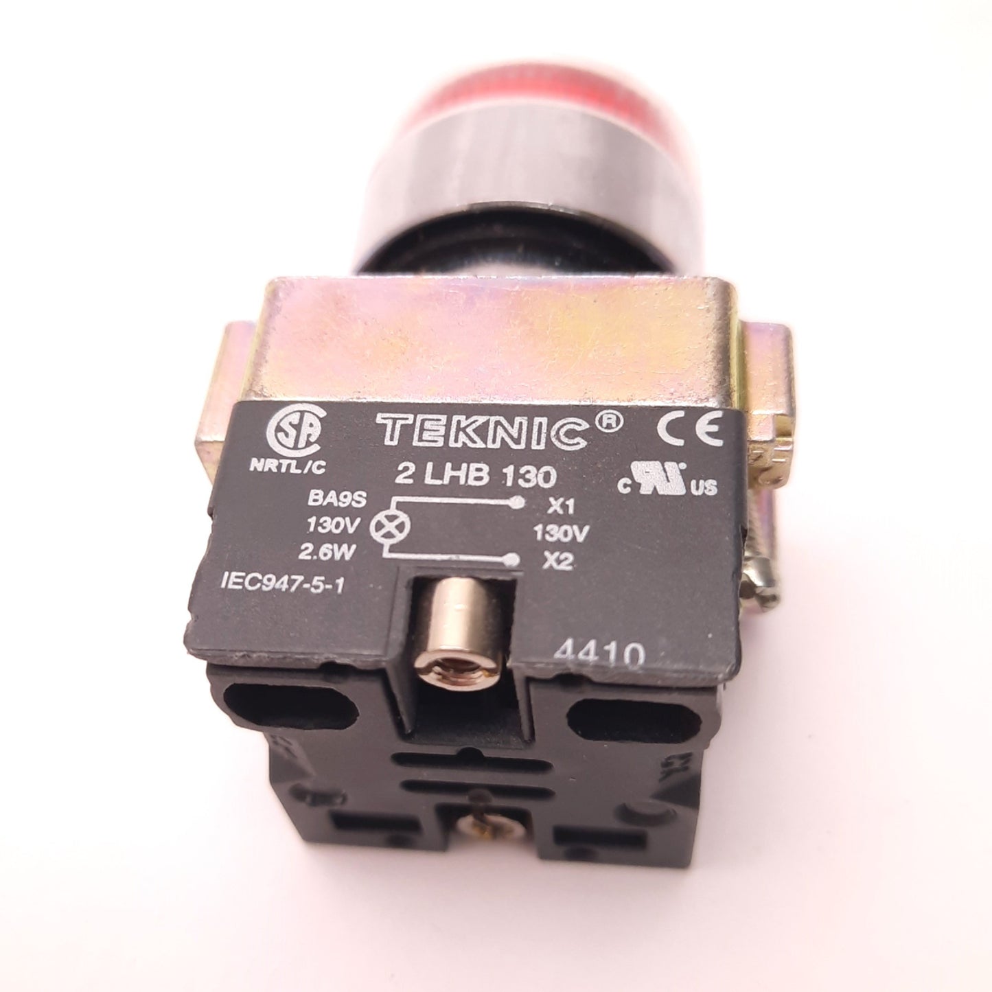 New – Open box Lot of 2 Altech Corp 2ALF4LB-110 Push-Button/Panel Mount, 10Amps, 110v Red