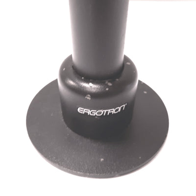 Used Ergotron 20-137-200 DS100 Mounting Pole, Black, Length: 28", With Base