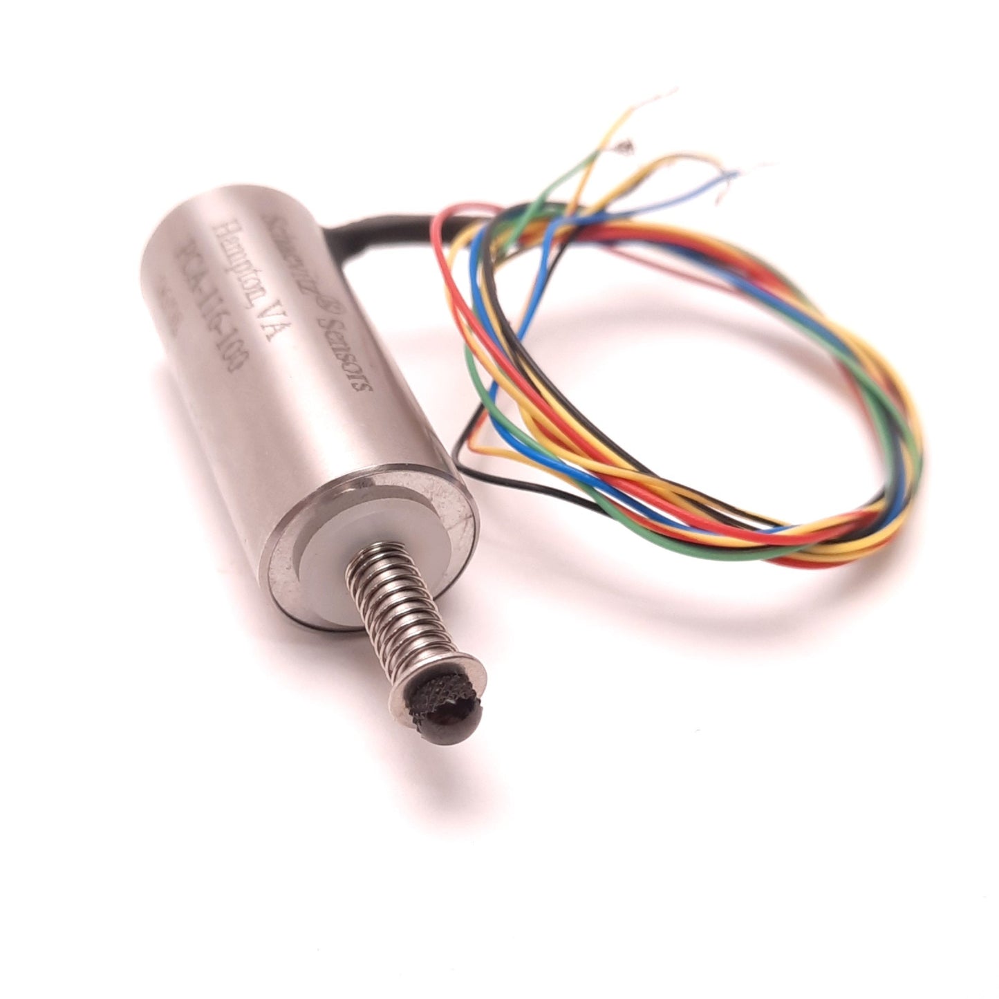 Used Schaevitz PCA-116-100 Linear Displacement Sensor, 0.1" Range, 0.36" Stroke