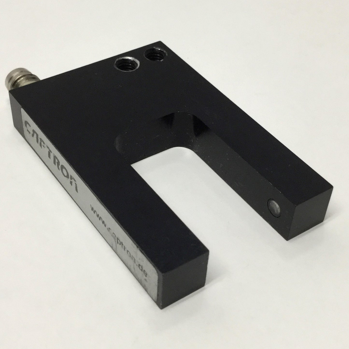 Used Captron OG-20T-PU6 Fork Light Barrier Optical Sensor, PNP-200mA, 10-30VDC, 20mm