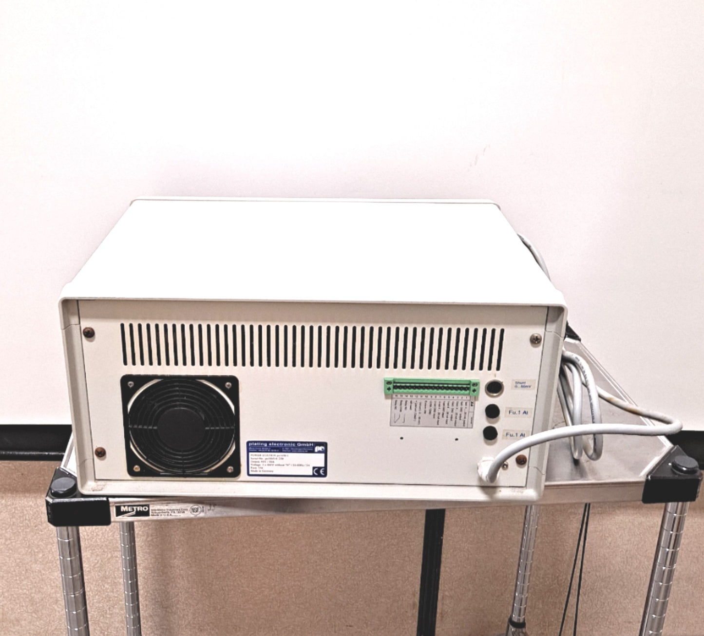 Used Plating Electronic PE1050-1 Electroplating Power Supply 0-40VDC 0-50A 3PH 460VAC