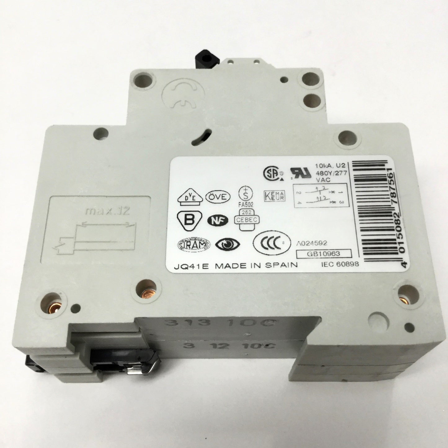 Used Eaton Moeller FAZ-C10/2 Xpole Circuit Breaker 2-Pole, 10A, 415VAC, C-Curve