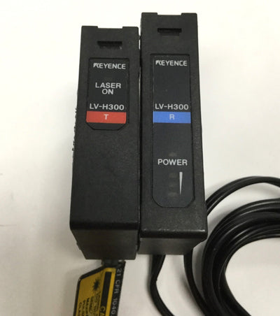 Used Keyence LV-H300 Area Laser Sensor Head Receiver & Transmitter 30mm Wide x 2000mm