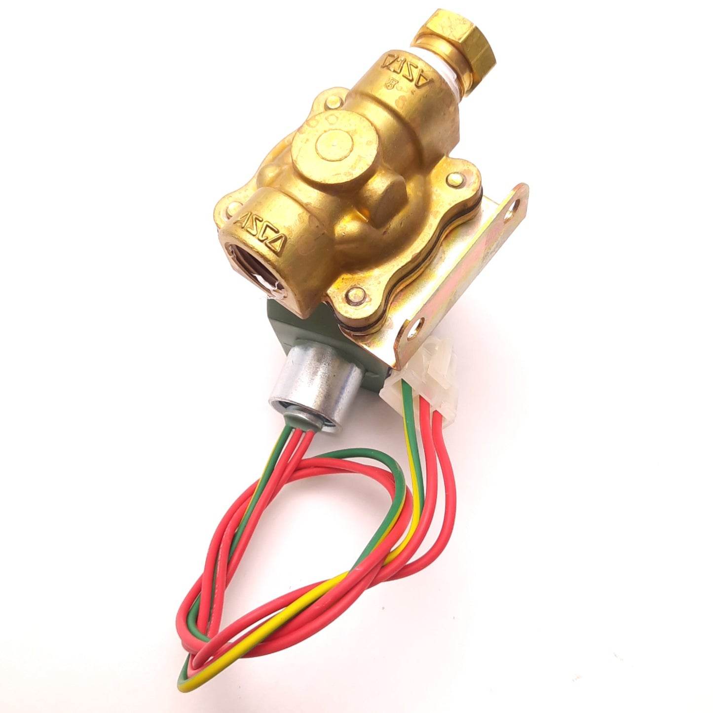 Used Asco 8210G2Q Brass Solenoid Valve 1/2" NPT, 15.1 Watts , N.C., 5-125 Psi Dry Air