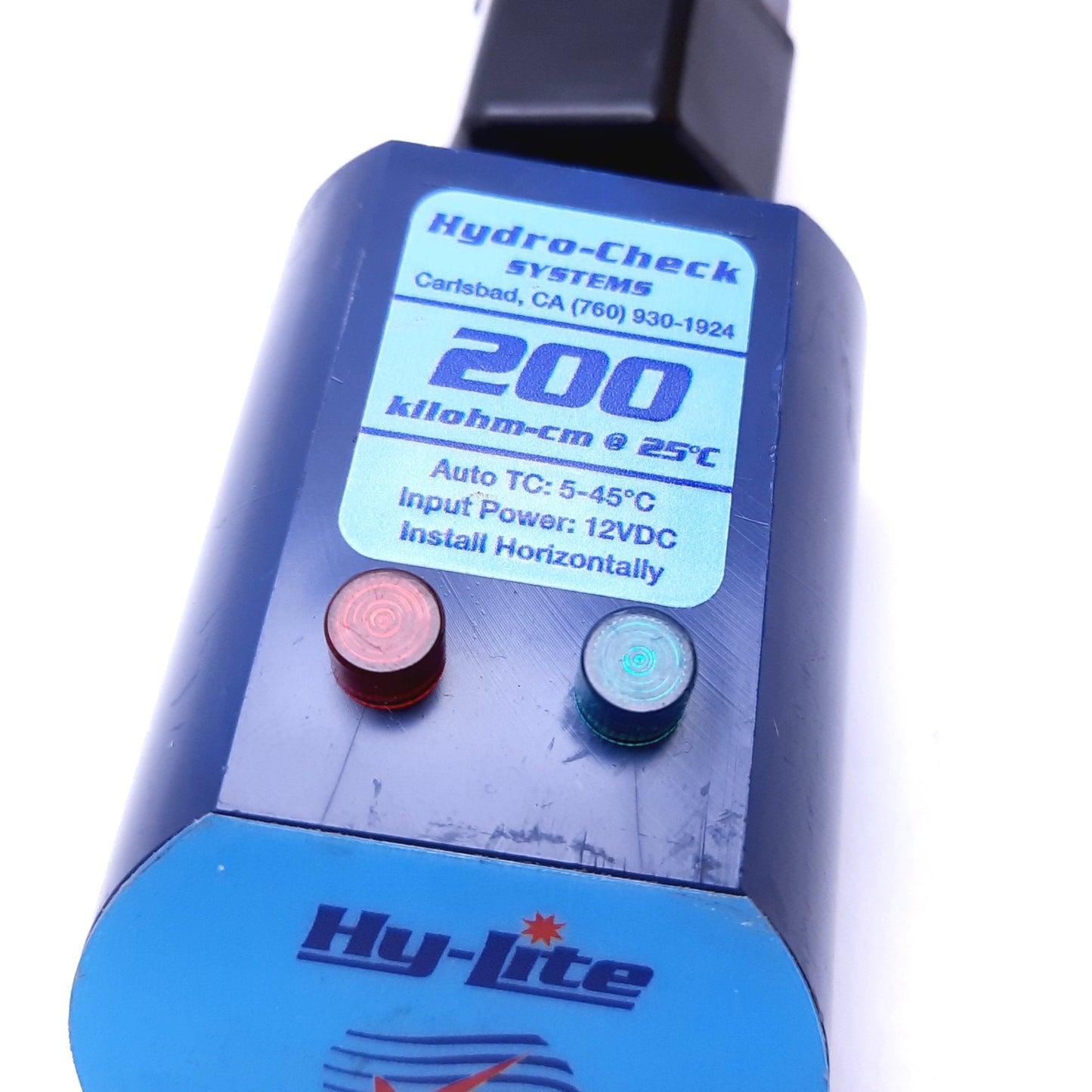 Used Hy-Lite HLS-200K Hydro-Check Water Quality Indicator Light, 200 kilohm-cm, 12VDC