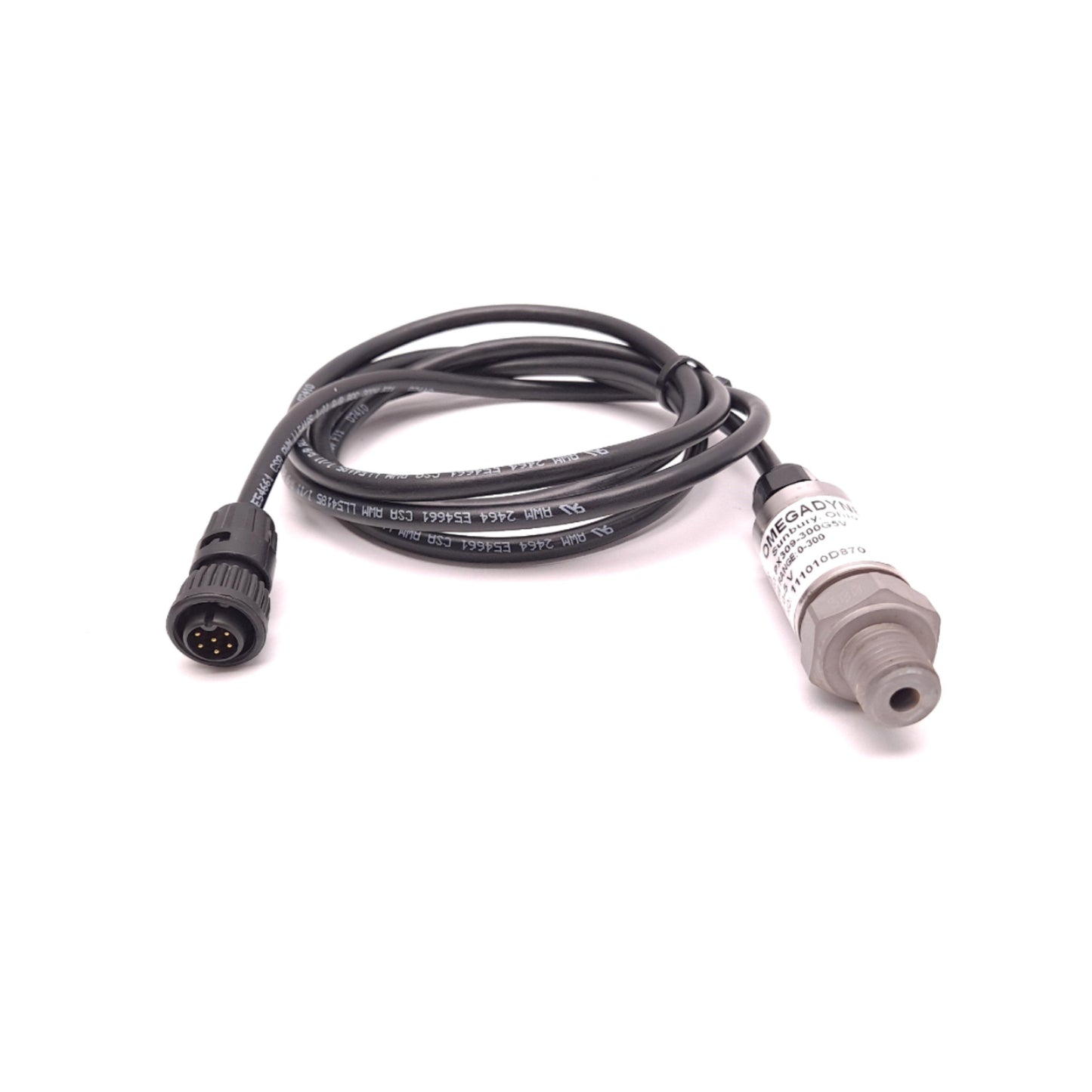Used Omegadyne PX309-300G5V Pressure Transducer 0-5 VDC 0-300 PSI 6 Pin Male
