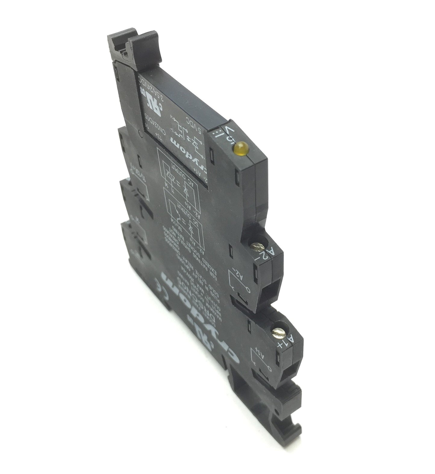 Used Crydom DRSCN05 Socket w/ CN024D05 Plug-In SSR Solid State Relay Control: 5VDC