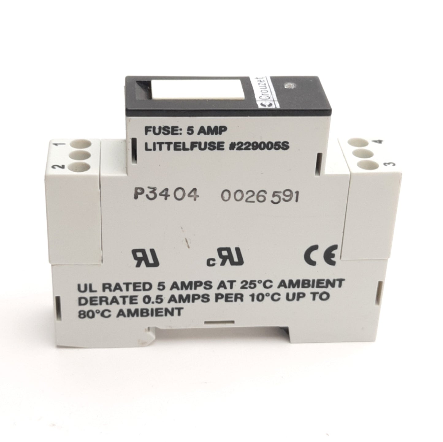 Used Crouzet GMS-OAC Relay Module 4-32VDC Input, 12-280VAC Output, 5A, Display LED
