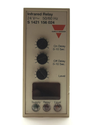 Used CARLO GAVAZZI S 1421 156 024 Infrared Relay, SPDT 250VAC 10A & NPN Open, 24VAC