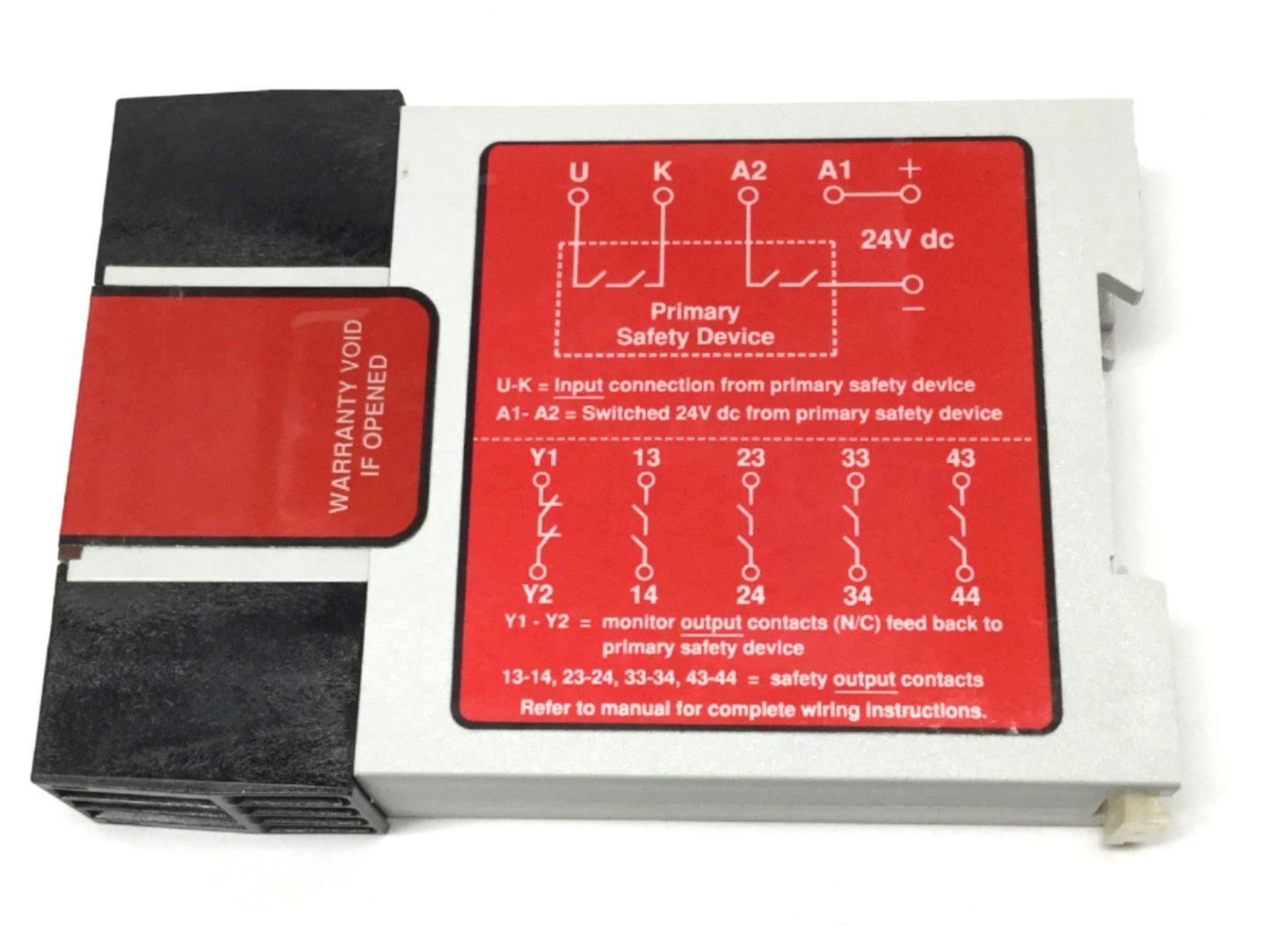 Used Banner EM-T-7A Machine Safety Extension Relay Module 24VDC, 4NO, 250VAC 6A