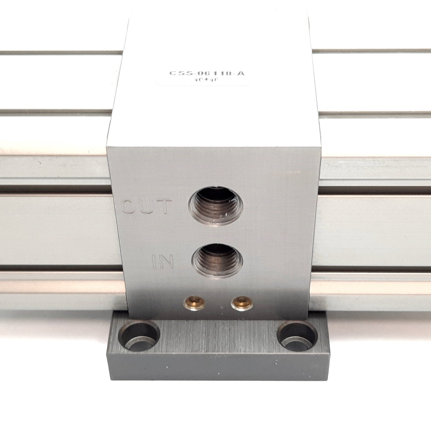 Used Bimba CSS-00118-A Air Booster, 2:1, Input: 125psi Max, Ports: 1/4" NPT