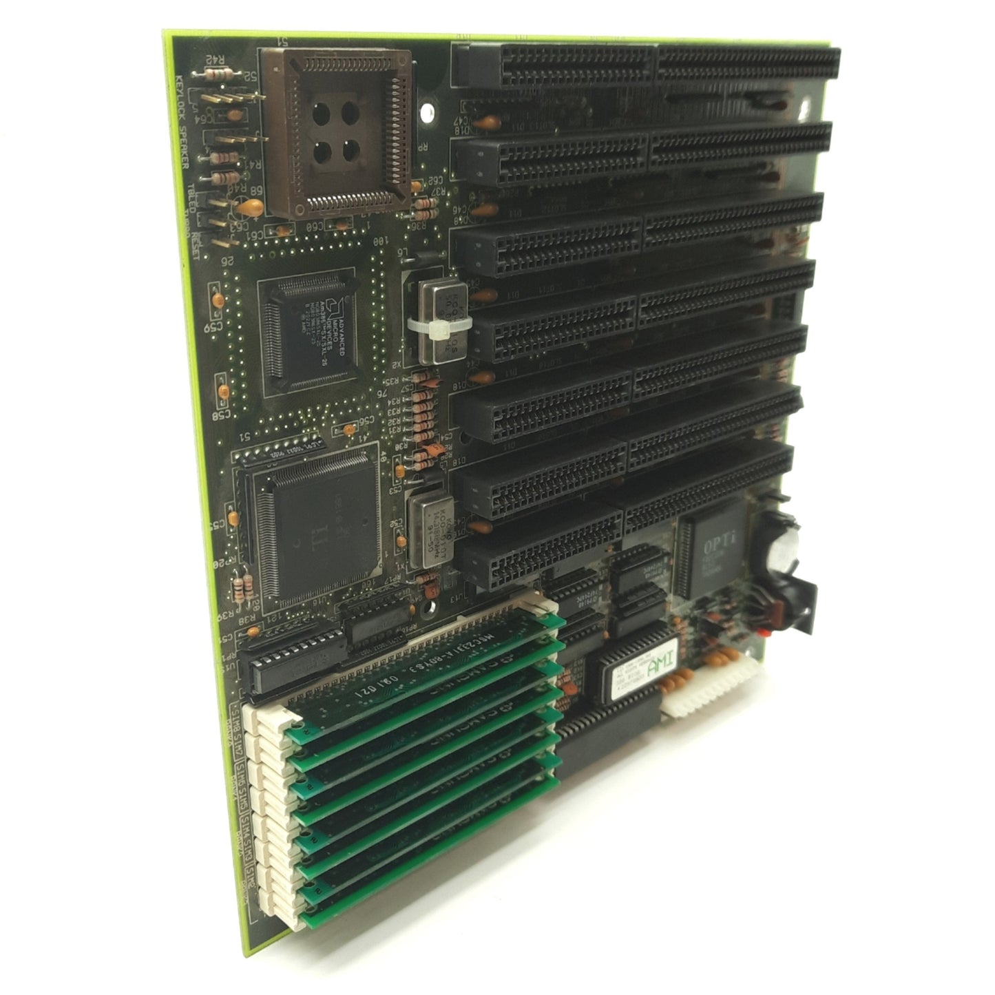 Used Caliber Computer 80386SX-A Motherboard & CPU, AMD 386SX-SXL-25 25MHz 2MB RAM
