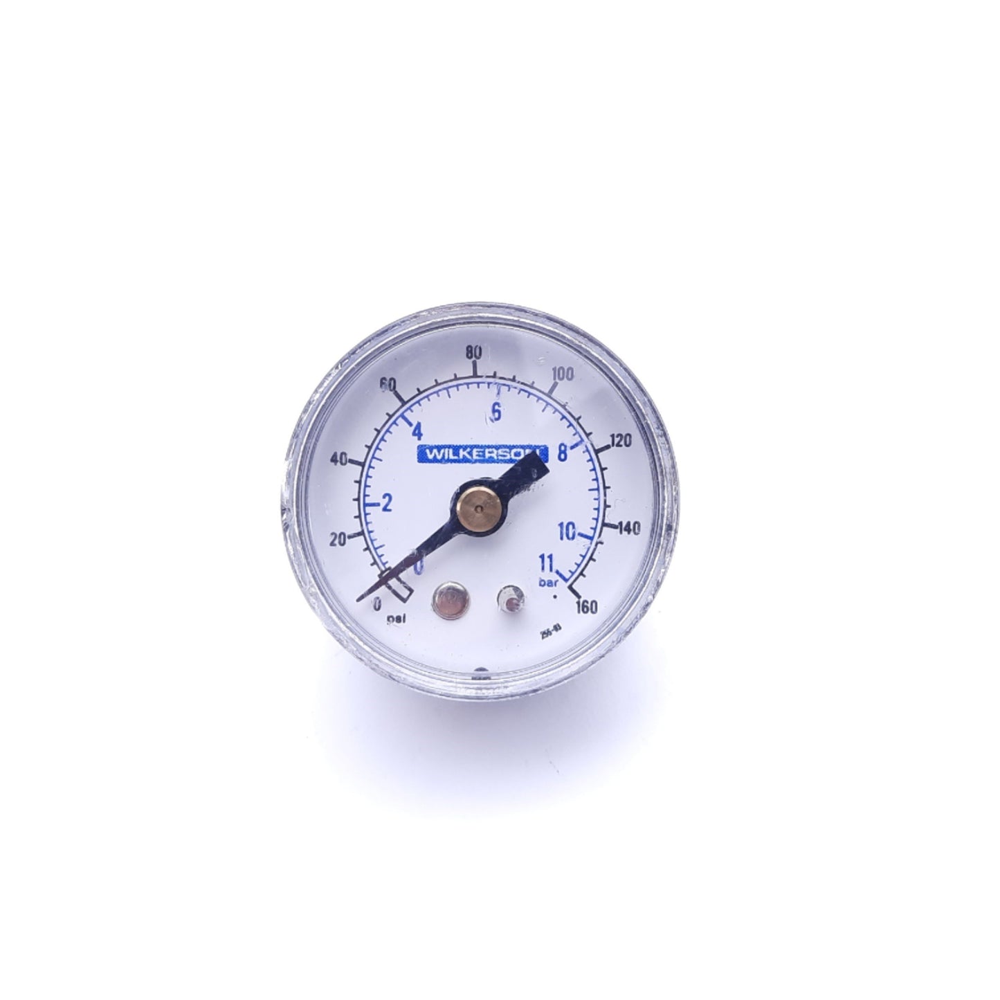 Used Lot of 3 Wilkerson 255-03 Pneumatic Pressure Gauges, 0-160 PSI, 1/8 NPT