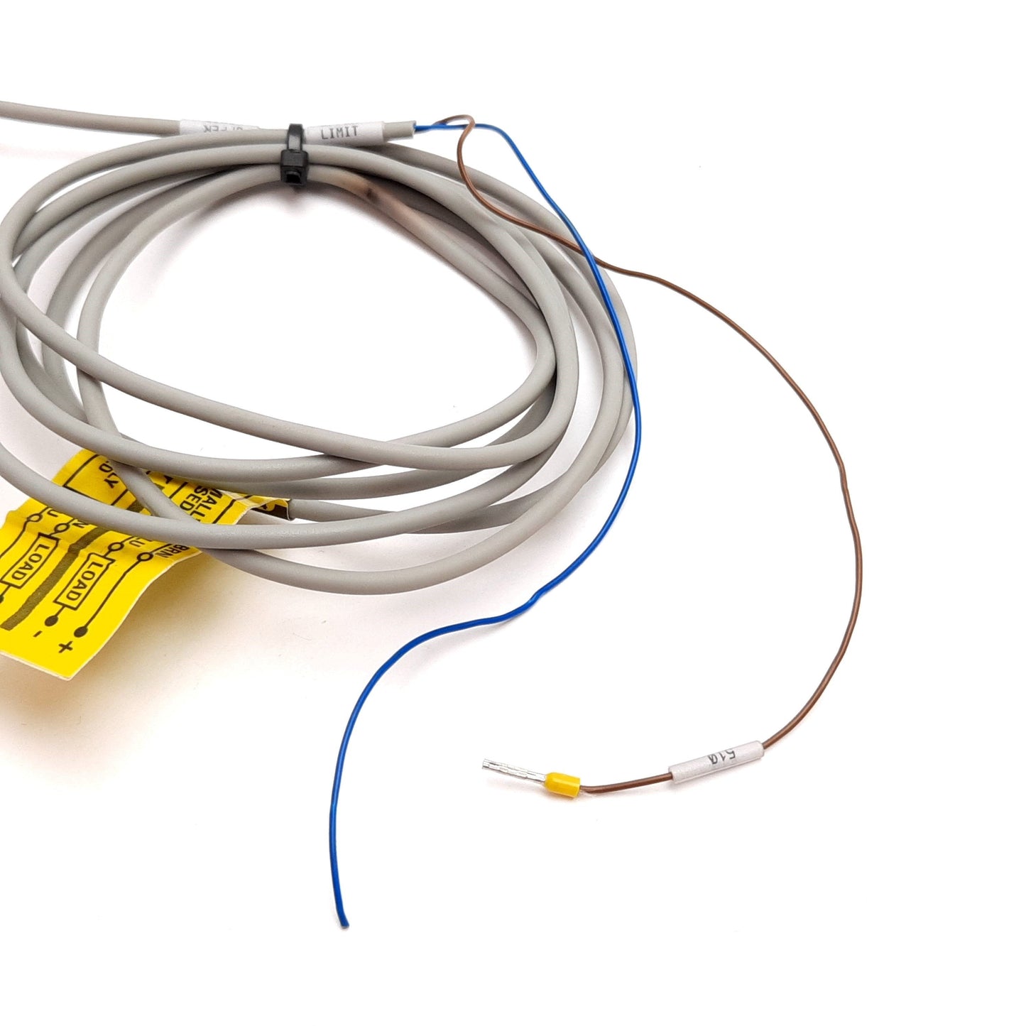 Used Tolomatic 8100-9084 Reed Switch, NC, SPST, Yellow LED, 5-110VAC/DC 100mA, 5ft