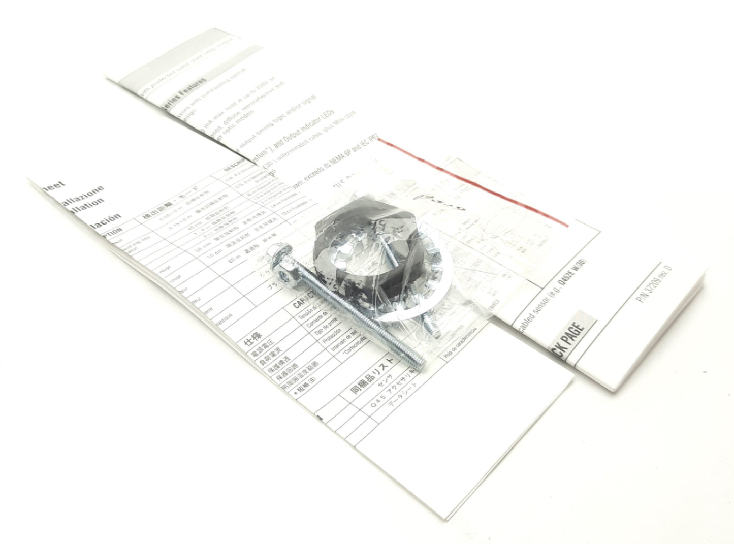 New Banner Q45BW22F Fiber Optic Sensor/Amplifier, SS, SPST, 3-Wire, 90-250VAC 300mA