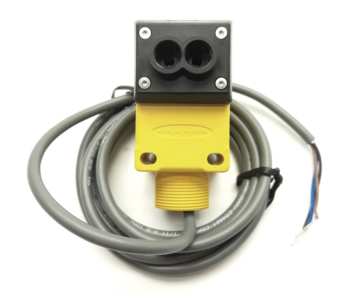 New Banner Q45BW22F Fiber Optic Sensor/Amplifier, SS, SPST, 3-Wire, 90-250VAC 300mA