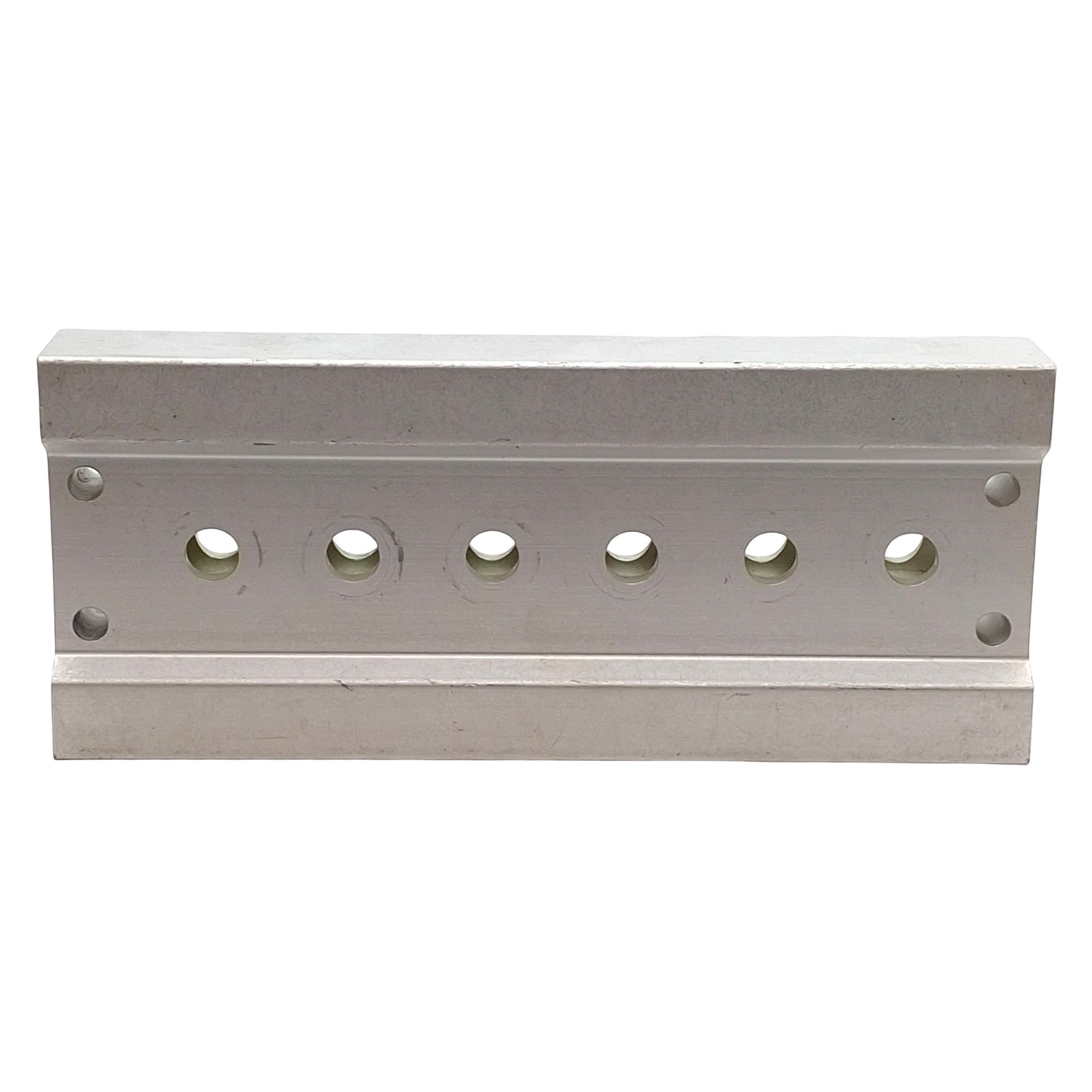 Used Festo PRS-1/8-6 B Valve Manifold Block, Aluminum, 6-Station, G3/8 Ports
