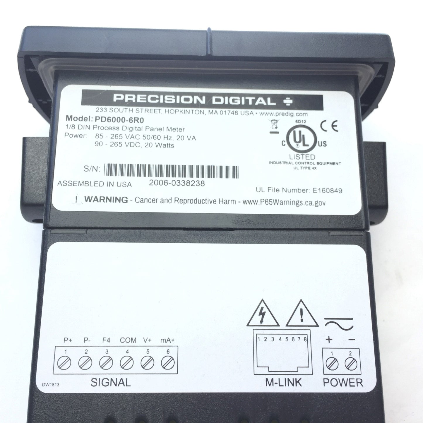 New Other Precision Digital PD6000-6R0 1/8 DIN Process Digital Panel Meter 90-265VAC/DC
