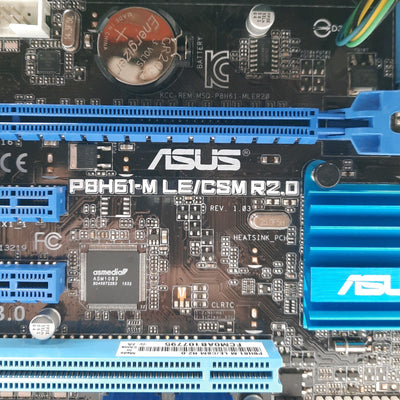 Used ASUS P8H61-M LE/CSM R2.0 Motherboard & CPU Intel G640 2.8Ghz 2GB PCI PCIe x16