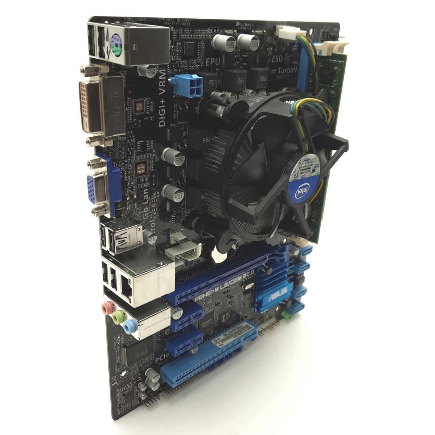 Used ASUS P8H61-M LE/CSM R2.0 Motherboard & CPU Intel G640 2.8Ghz 2GB PCI PCIe x16