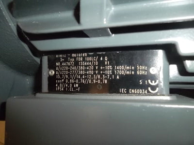 Used Dietz FDR 100LC 220-480V Motor for a Hollmuller Pump 10.75" Shaft