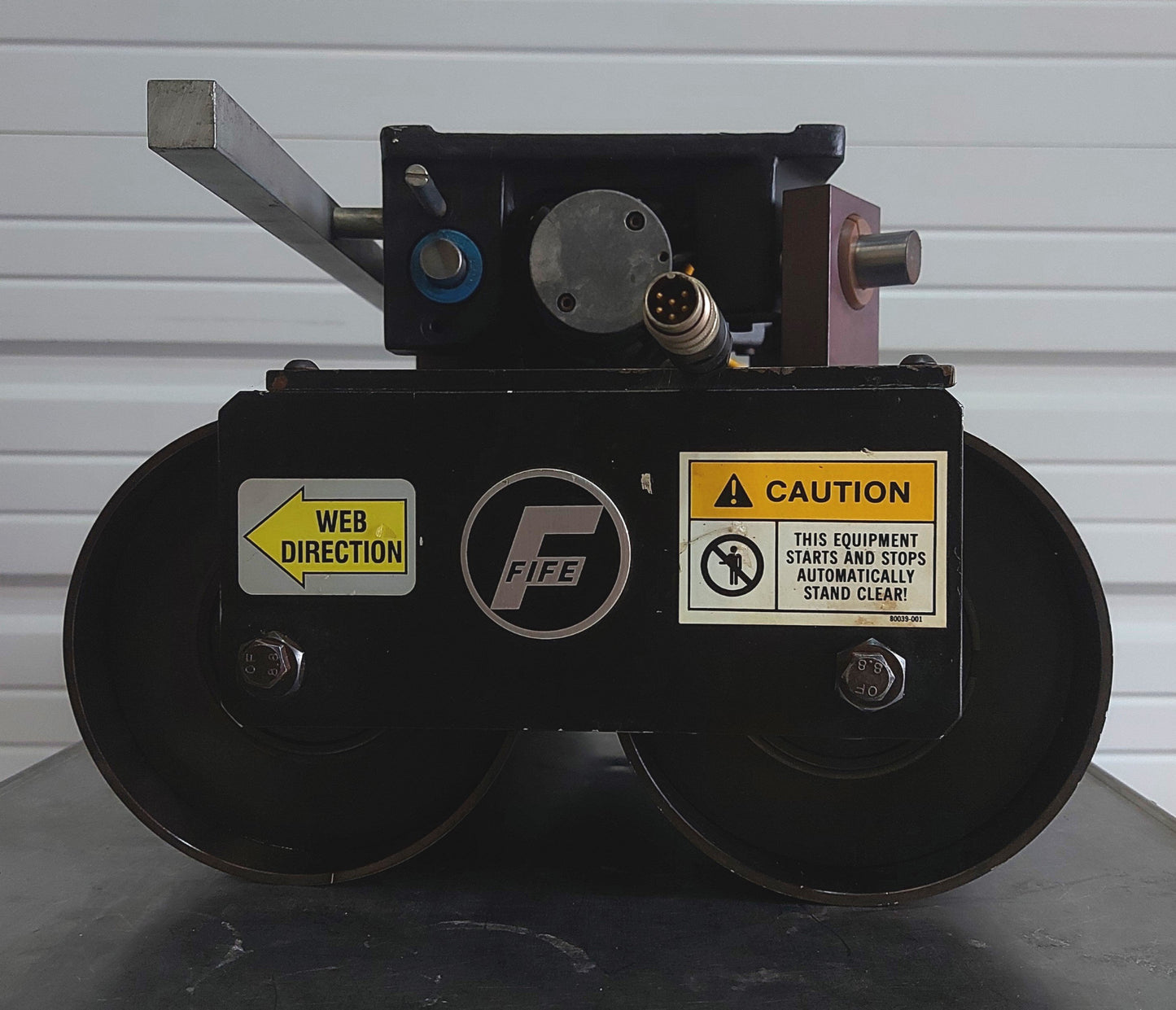 Used FIFE SYMAT 50 Web Offset Pivot Guide 6" Rollers 15" Roll Face 12 3/4" Guide Span