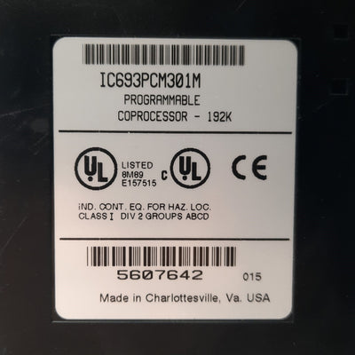 Used GE Fanuc IC693PCM301M Programmable Coprocessor Module 192K Mem w/Cable