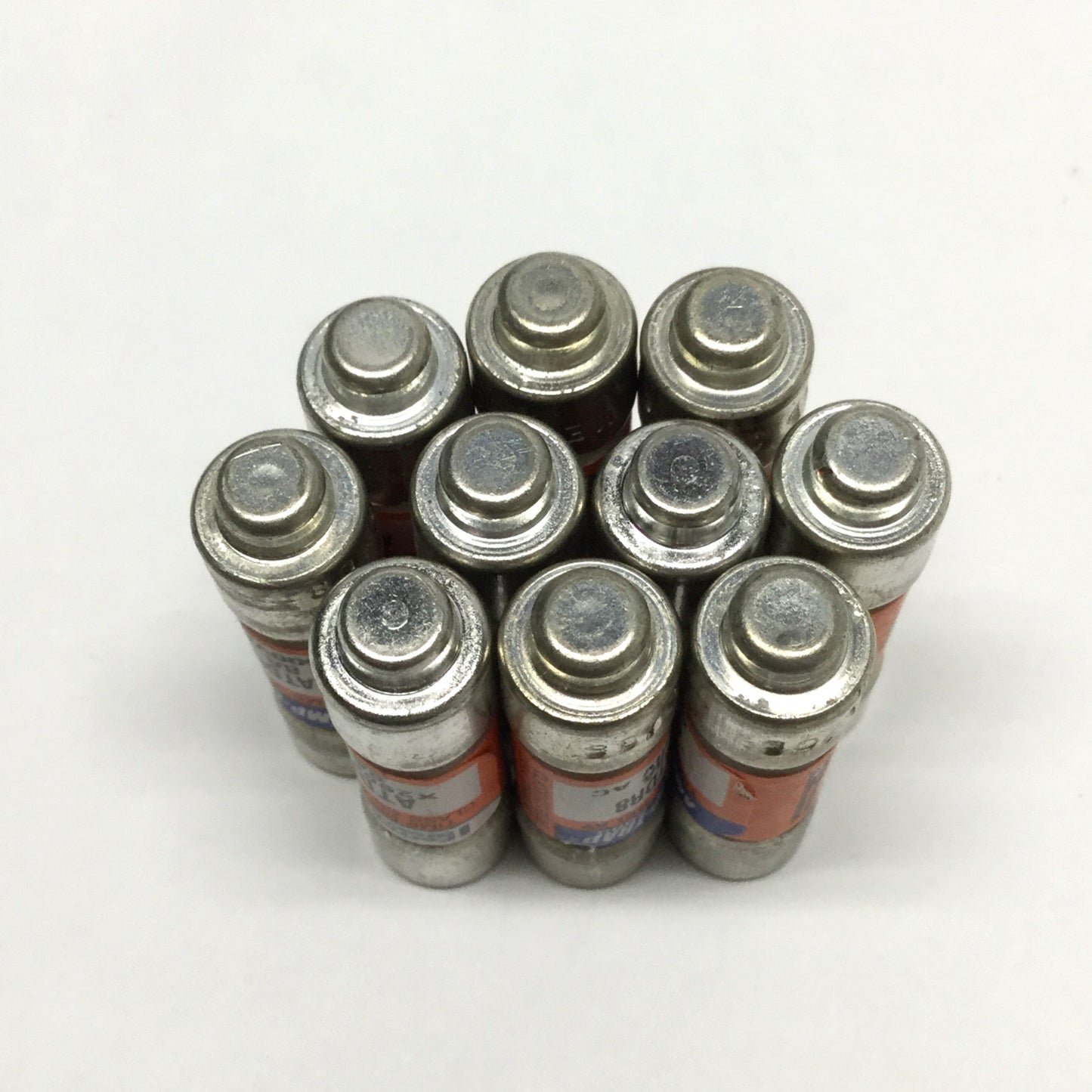 Used Lot of 10 Ferraz Shawmut ATDR8 Amp-Trap Time Delay Fuses, Class CC, 8A 600VAC