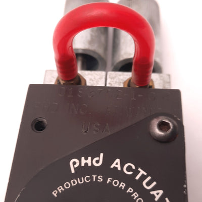 Used PHD Inc 0183752-1-02 Mini Rotary Actuator, 3 Position, 3/4" Bore, 180 Degrees