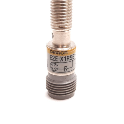 Used Omron E2E-X1R5E1-P1 Inductive Proximity Sensor, 1.5mm, 12-24VDC, NPN N/O