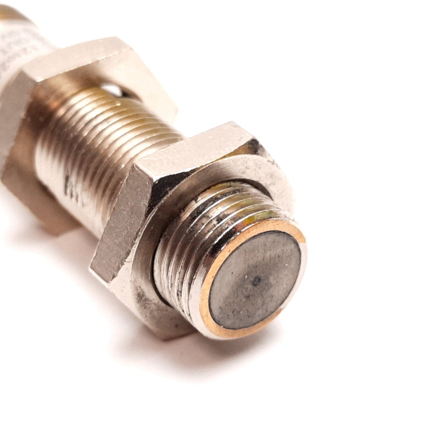 Used Omron E2E-X2E1-M1 Inductive Proximity Sensor, 2mm, 12-24VDC, M12, 4-Pin